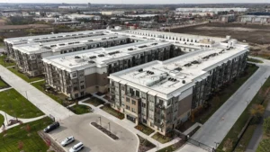 commercial flat roof installation Algonquin IL by A&E Roofing and Siding