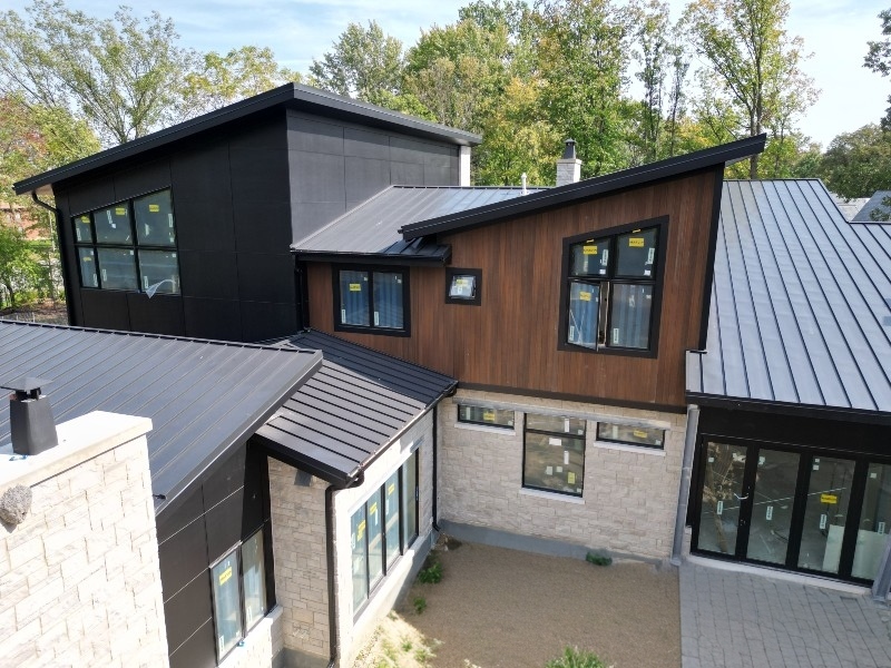 Engineered wood siding on a modern home
