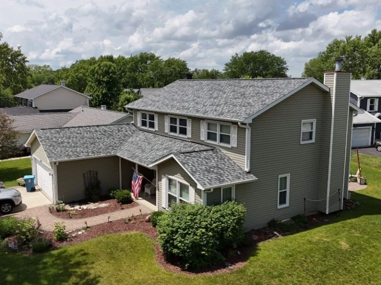 roof replacement project Aurora IL with Northgate Granite Gray shingles