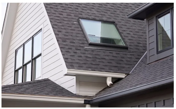 Venting VELUX skylight installed on a Chicagoland home roofline